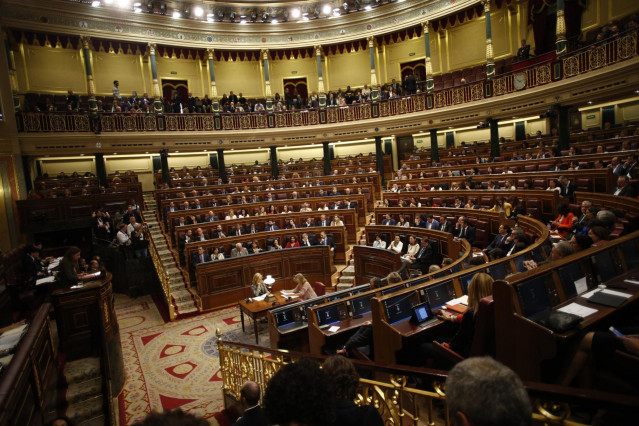 Plano general del hemiciclo del Congreso durante su constitución