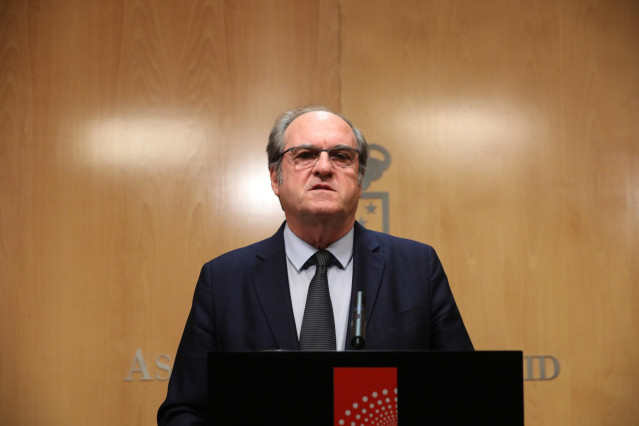 El candidato del PSOE a la Presidencia de la Comunidad de Madrid, Ángel Gabilondo, en rueda de prensa en la Asamblea. Imagen de archivo