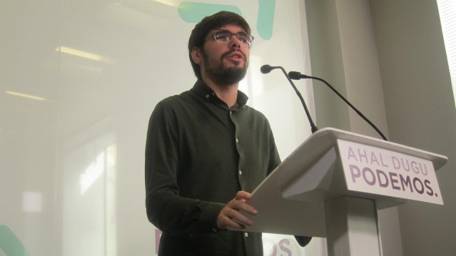 El secretario general de Podemos Euskadi, Lander Martínez.