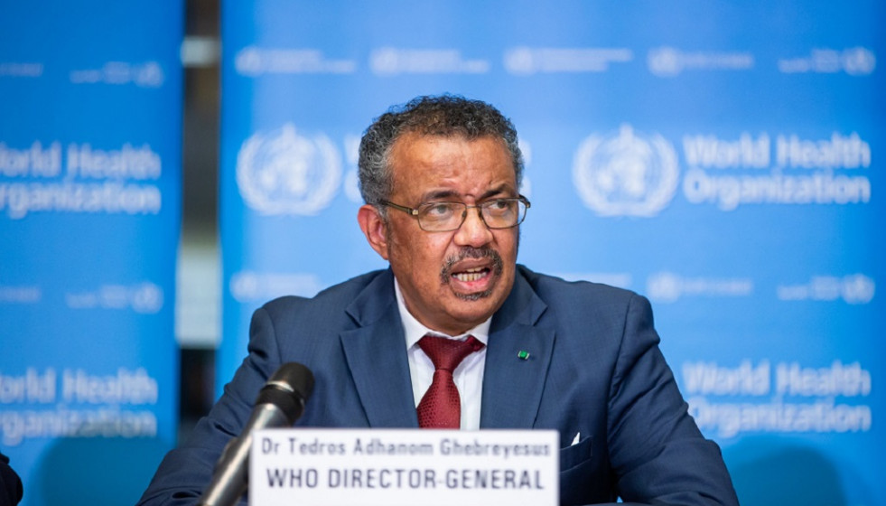 El director general de la Organización Mundial de la Salud OMS, Tedros Adhanom Ghebreyesus,