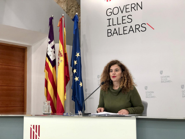 La portavoz del Govern, Pilar Costa, en rueda de prensa.