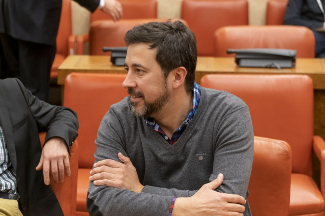 Antón Gómez-Reino, portavoz de Galicia en Común en el Congreso, en una foto en las Cortes Generales