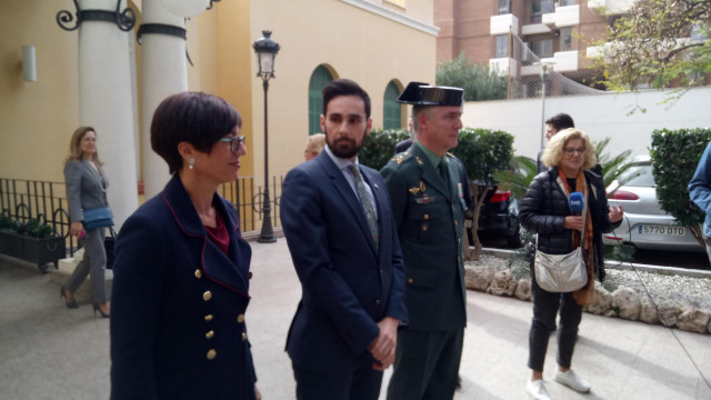 El secretario de Estado de Seguridad, Rafael Pérez, tras una reunión con mandos de las fuerzas y cuerpos de seguridad del Estado y representantes de la Secretaría de Estado de Migraciones, de la Marina Mercante y la Subdelegación del Gobierno en Málaga.