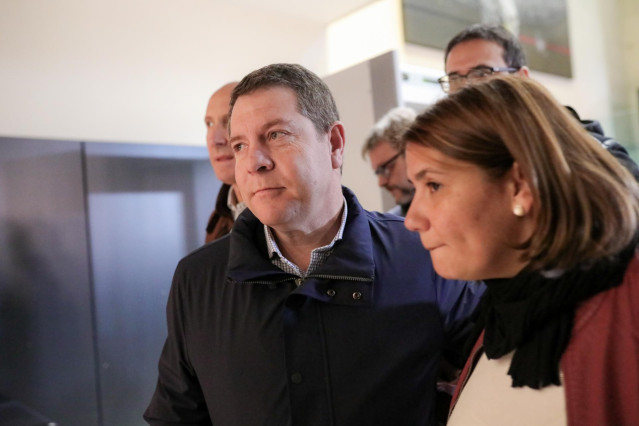 El Presidente de Castilla-La Mancha, Emiliano García-Page, en su llegada al Comité Federal del PSOE en Ferraz (Madrid) a 15 de febrero de 2020.
