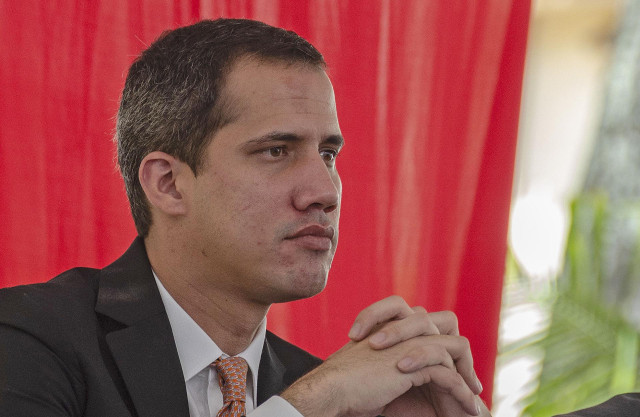 12 February 2020, Venezuela, Caracas: Venezuelan opposition leader and self-appointed interim president Juan Guaido looks on during a plenary session of the Venezuelan National Assembly at Bolivar Plaza. Photo: Jimmy Villalta/ZUMA Wire/dpa