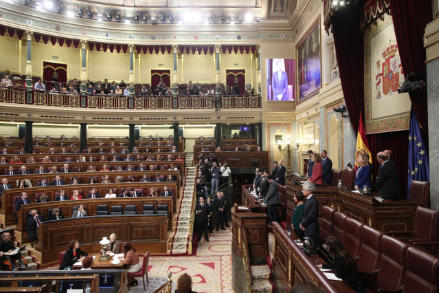 Vista general del hemiciclo durante la sesión de constitución de las Cortes para la XIV Legislatura en el Congreso de los Diputados, Madrid (España), a 3 de diciembre de 2019.