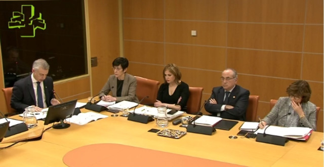 El Lehendakari, Iñigo Urkullu, interviene en el Parlamento Vasco junto a los consejeros de Medio Ambiente, Seguridad, Trabajo y Salud, para dar explicaciones de las actuaciones tras el derrumbe en Zaldibar