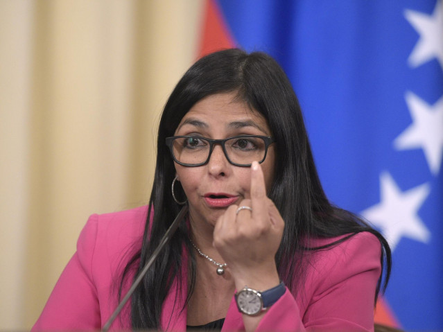 March 1, 2019 - Moscow, Russia: Venezuelan Vice President Delcy Rodriguez during the meeting with Russian Foreign Minister Sergei Lavrov (not in frame) at the Reception House of Ministry of Foreign Affairs of Russia. Venezuela currently suffers from hyper