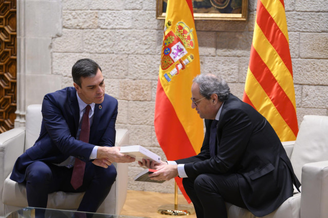Pedro Sánchez y Quim Torra (archivo)