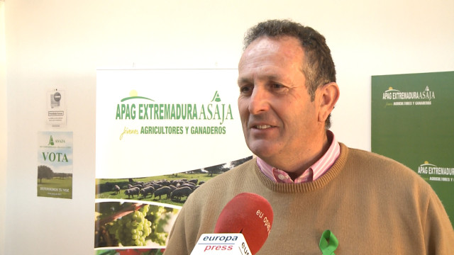 El presidente de APAG Extremadura Asaja, Juan Metidieri, en declaraciones a Europa Press