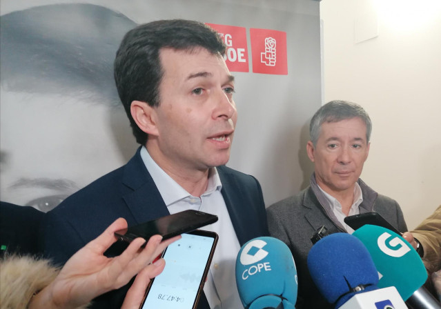 El secretario xeral del PSdG, Gonzalo Caballero, en Ferrol.