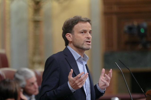 El presidente de Unidas Podemos-En Comú Podem-Galicia en Común, Jaume Asens, en el Congreso
