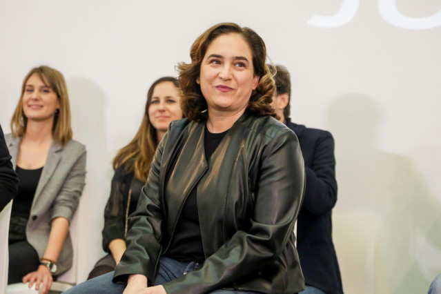 La alcaldesa de Barcelona, Ada Colau, durante el encuentro confederal de Unidas Podemos celebrado en la Fundación Diario Madrid, a 22 de febrero de 2020.