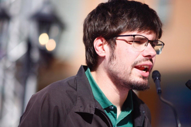 El secretario general de Podemos Euskadi, Lander Martínez