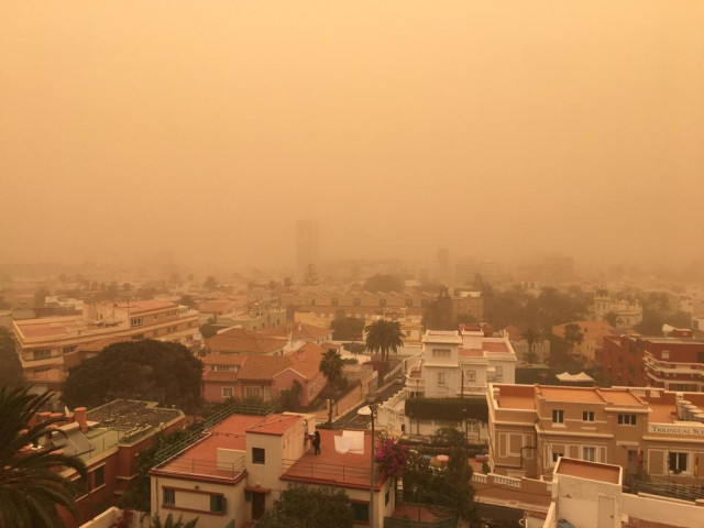 Episodio de calima en la isla de Gran Canaria