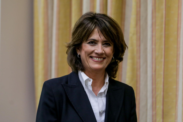 La exministra de Justicia y fiscal Dolores Delgado, a su llegada a la Comisión de Justicia del Congreso de los Diputados