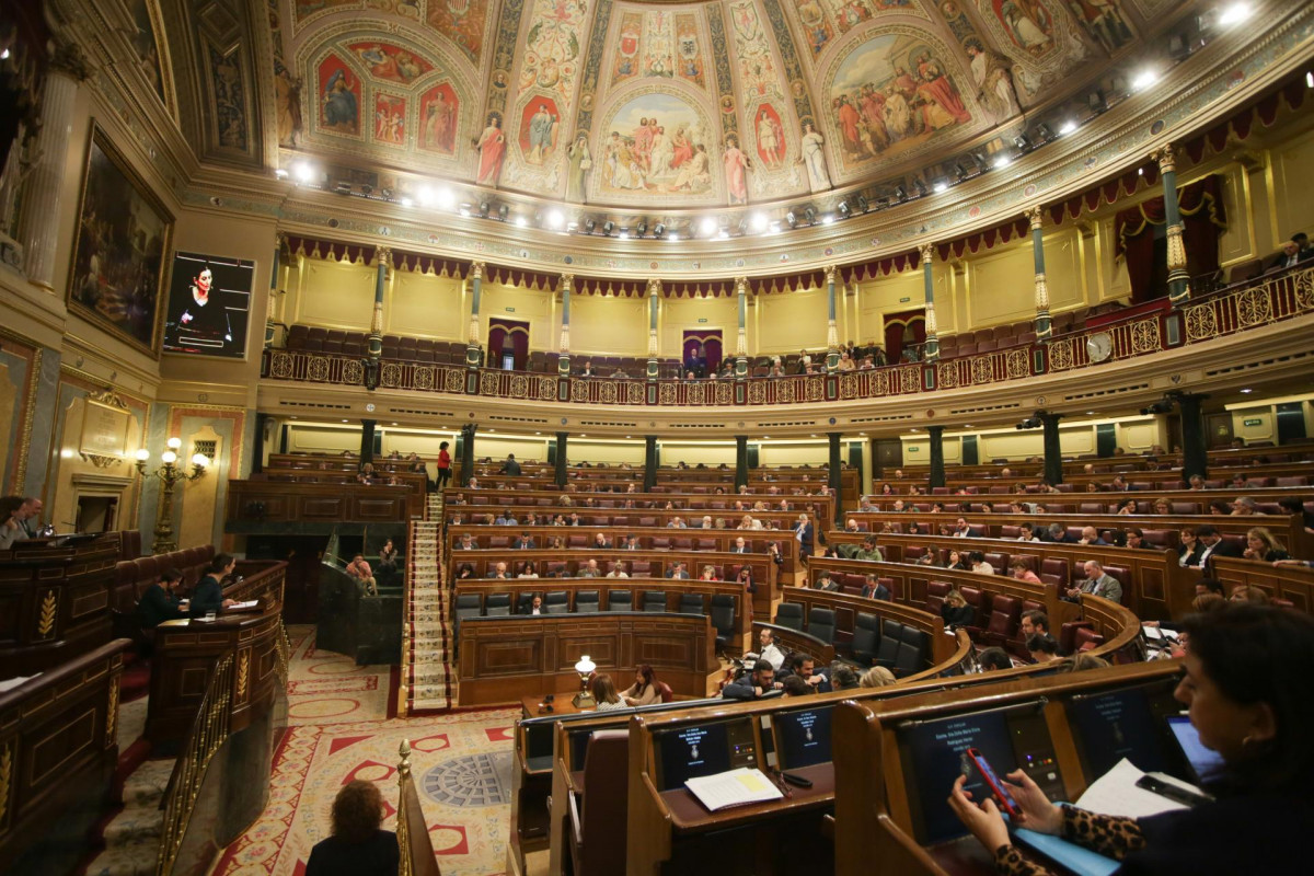 Hemiciclo del Congreso de los Diputados durante una sesión plenaria, a 11 de febrero de 2020.