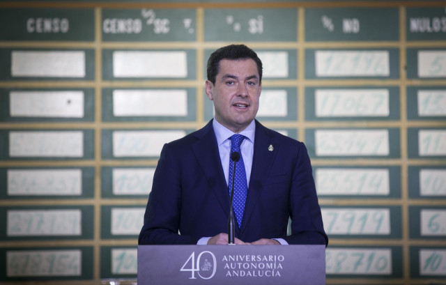 El presidente de la Junta de Andalucía, Juanma Moreno, en una imagen de archivo.