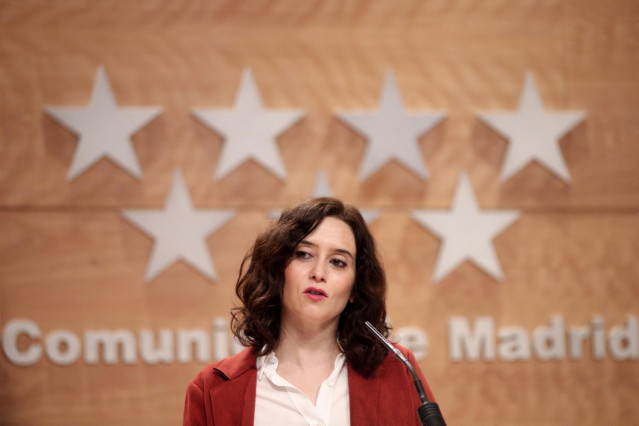 La presidenta de la Comunidad de Madrid, Isabel Díaz Ayuso. Archivo