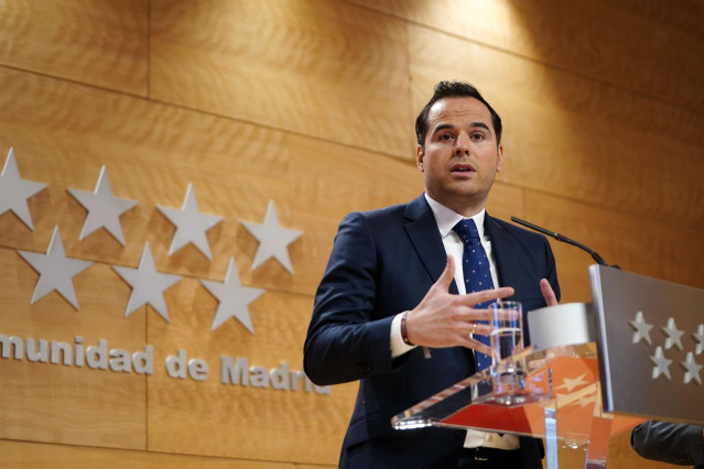 El vicepresidente regional, Ignacio Aguado, en rueda de prensa tras la reunión del Consejo de Gobierno.