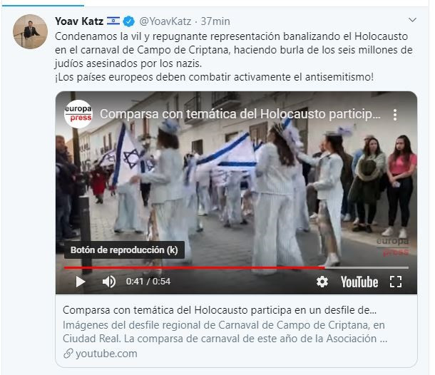 El portavoz de la Embajada de Israel denuncia la 