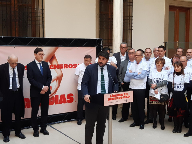Fernando López Miras, durante el acto celebrado este viernes