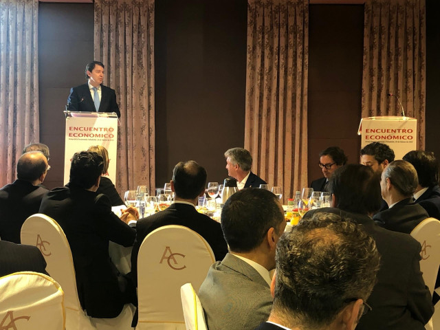 El presidente de la Junta, Alfonso Fernández Mañueco, en las jornadas de Castilla y León Económica.