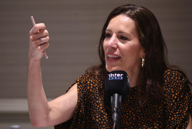 La consejera de Presidencia de la Comunidad de Madrid (PP), Eugenia Carballedo, durante su intervención en el desayuno informativo convocado por Radio Inter.
