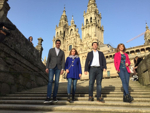 Caballero, acompañado de los cabezas de cartel por Lugo, A Coruña y Ourense, a las elecciones gallegas