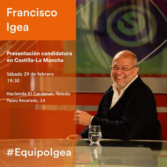 Cartel acto de Igea en Toledo
