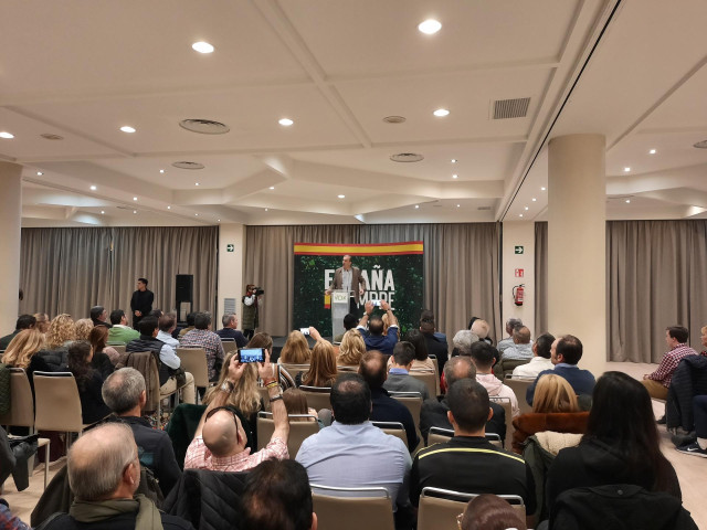 Ortega Smith en un acto en Vitoria-Gasteiz