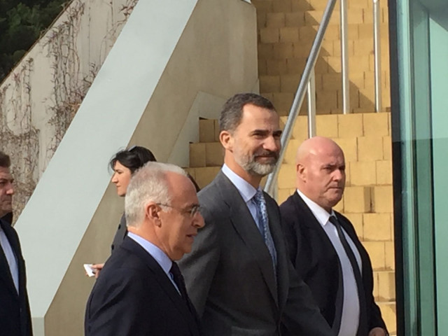 Su Majestad Felipe VI, en una anterior visita a Logroño