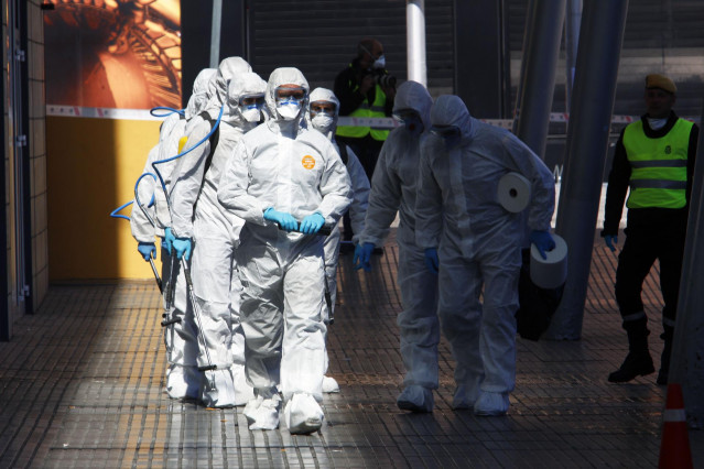 Imagen de recurso de efectivos de la UME actuando en Málaga por el coronavirus.