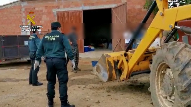 Guardia Civil sorprende en Las Navas a un grupo de personas haciendo una matanza de un cerdo 