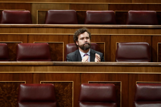 El portavoz de Vox en el Congreso, Iván Espinosa de los Monteros, en el Congreso