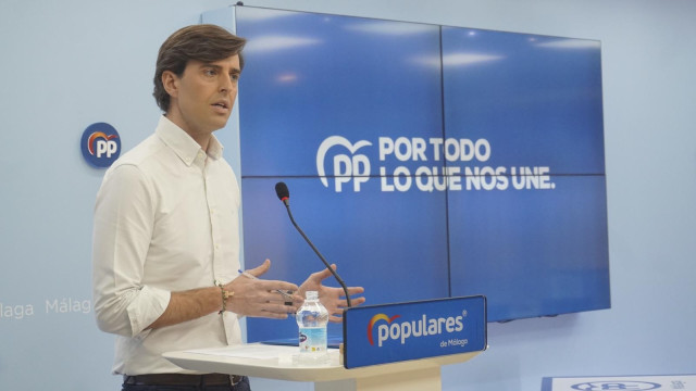 El vicesecretario de Comunicación del PP, Pablo Montesinos, en rueda de prensa en Málaga