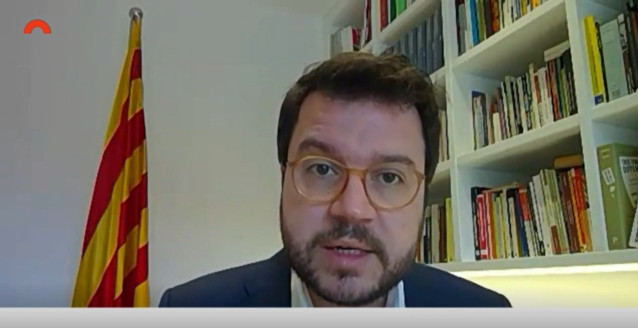 Comparecencia telemática del vicepresidente de la Generalitat, Pere Aragonès, en comisión del Parlament el 6 de abril de 2020, sobre el coronavirus