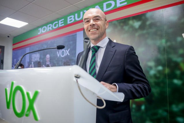 El jefe de la delegación de Vox en el Parlamento Europeo y portavoz del partido, Jorge Buxadé