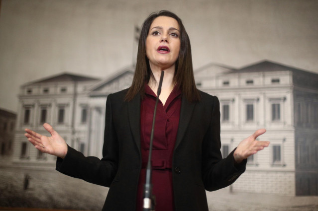 La presidenta de Ciudadanos y portavoz en el Congreso de los Diputados, Inés Arrimadas.