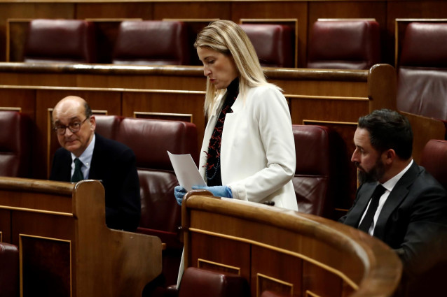 La diputada de Ciudadanos María Muñoz en el hemiciclo del Congreso.