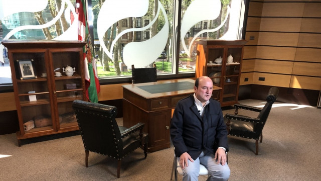 El presidente del EBB del PNV, Andoni Ortuar, envía mensaje en el Aberri Eguna