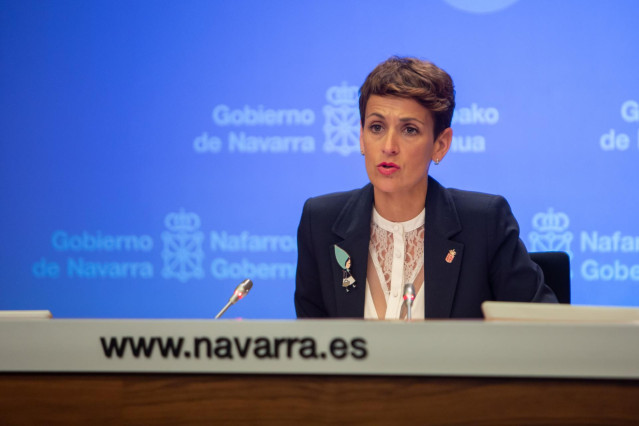 La presidenta del Gobierno de Navarra, María Chivite