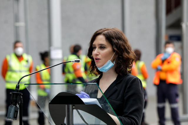 La presidenta de la Comunidad de Madrid, Isabel Díaz Ayuso, en Ifema. Archivo.