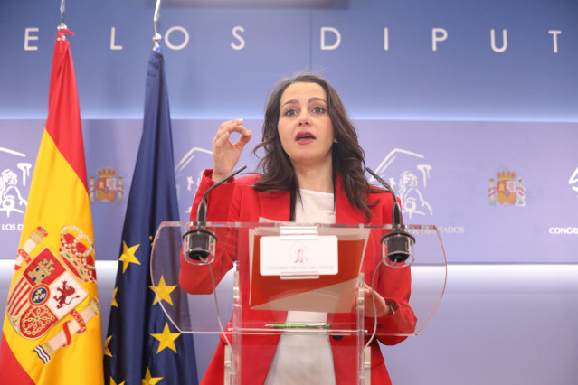 La presidenta de Ciudadanos y portavoz en el Congreso , Inés Arrimadas.