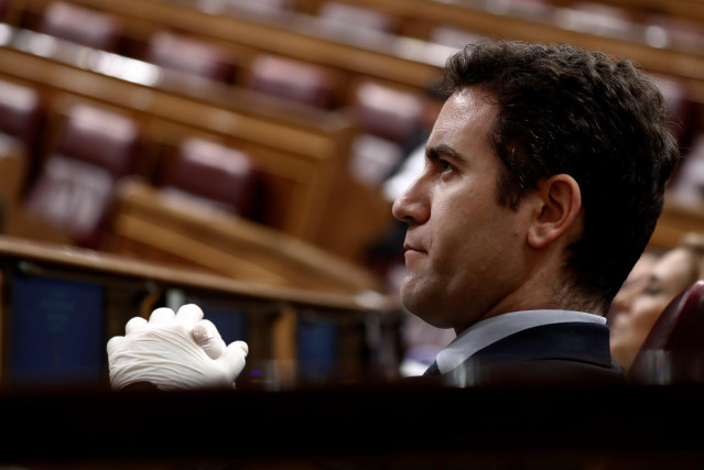 El secretario general del PP, Teodoro García Egea, en el Pleno del Congreso. Madrid (España), a 18 de marzo de 2020.