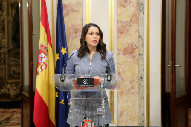 La presidenta de Ciudadanos y portavoz en el Congreso de los Diputados, Inés Arrimadas.