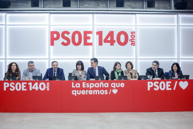Reunión de la Ejecutiva Federal del PSOE presidida por su secretario general, Pedro Sánchez