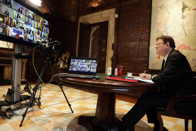 Puig en la videoconferencia de presidentes