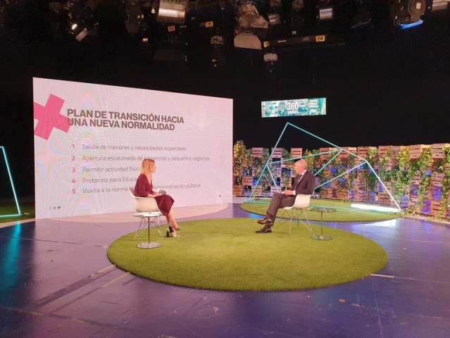 El portavoz del Gobierno Vasco, Josu Erkoreka, en una entrevista en ETB