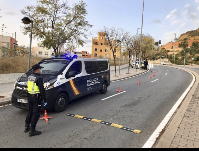 Imagen de un control de Policía Nacional.
